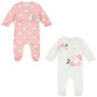 Baby Girls Pink & White Babygrows ( 2-Pack ), 2, hi-res